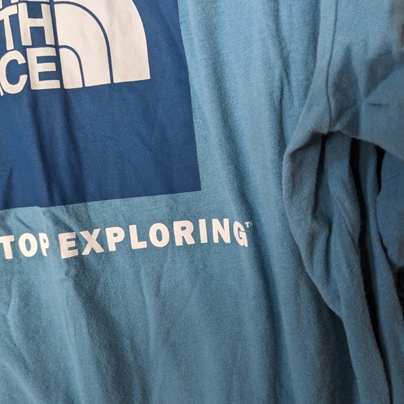 The North Face Men's Logo Graphic Long Sleeve Tee Shirt Blue Size Large - Picture 5 of 5